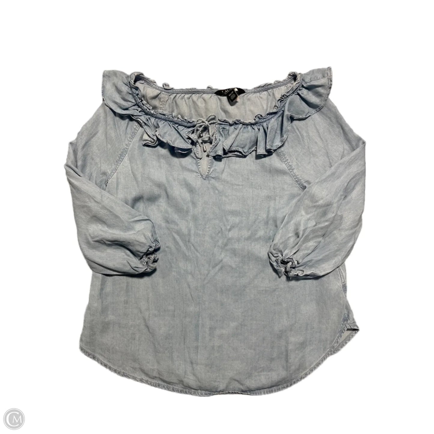 Top Long Sleeve By Ralph Lauren In Blue, Size: Xs