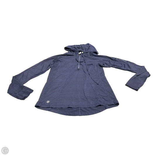 Athletic Top Long Sleeve Hoodie By Athleta In Navy, Size: L