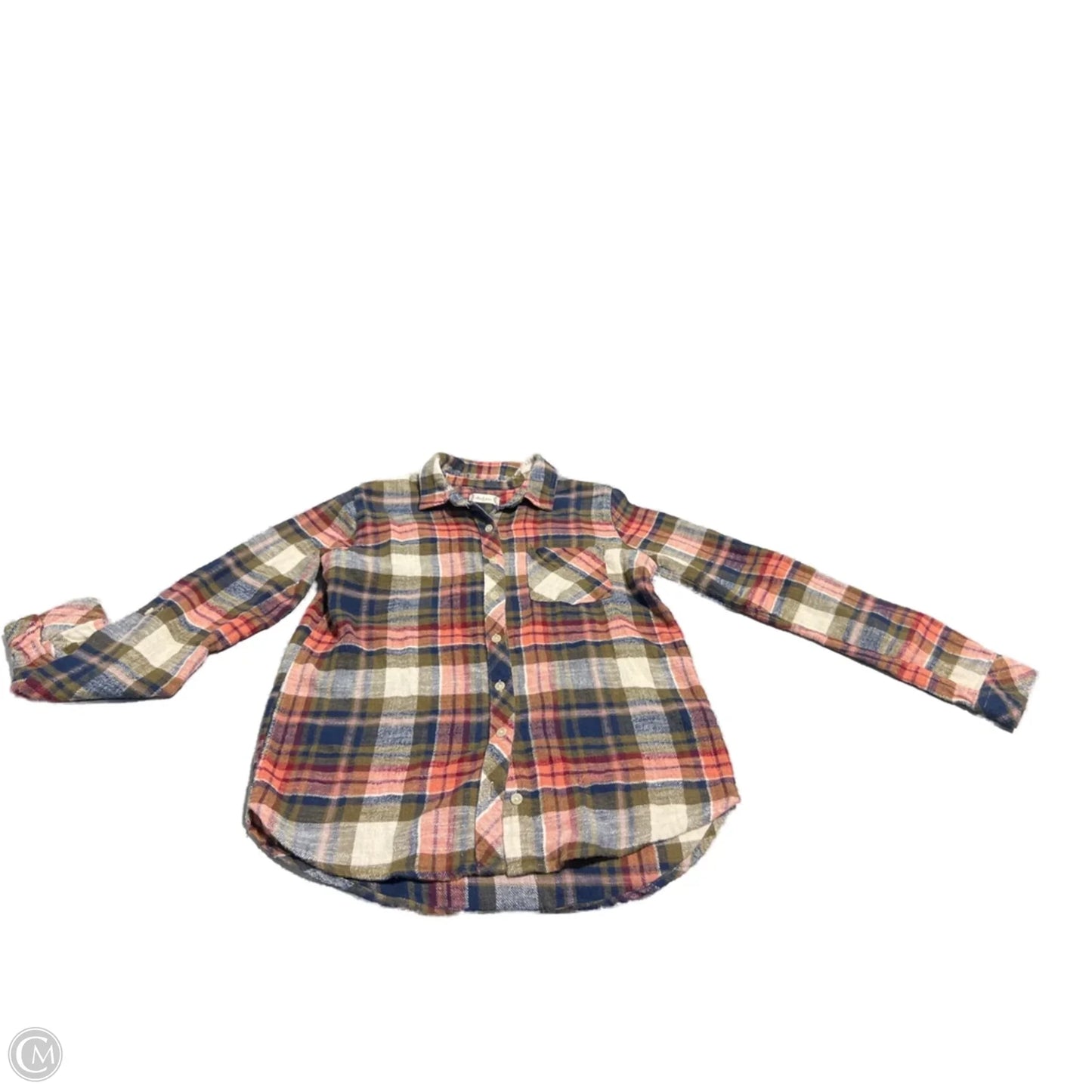 Top Long Sleeve By Altard State In Plaid Pattern, Size: Xs