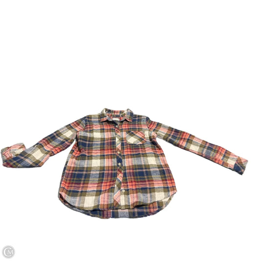Top Long Sleeve By Altard State In Plaid Pattern, Size: Xs