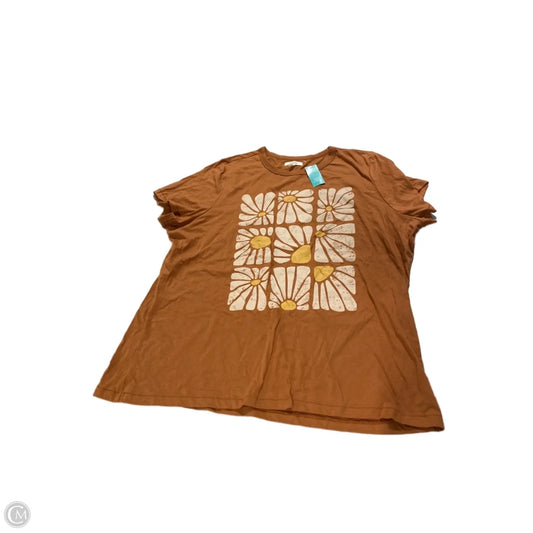Top Short Sleeve Basic By Maurices In Orange, Size: 1x
