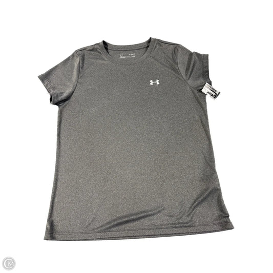 Athletic Top Short Sleeve By Under Armour In Grey, Size: Xl