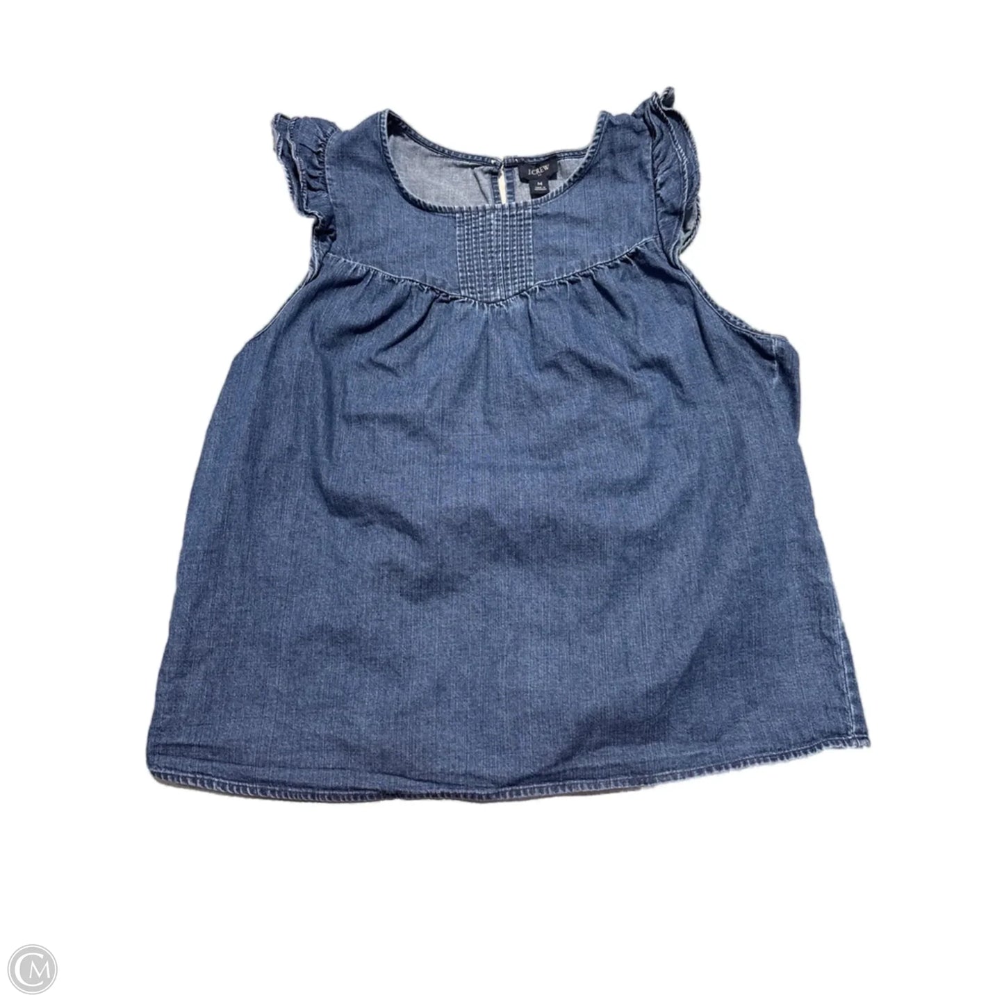Top Sleeveless By J. Crew In Blue Denim, Size: M