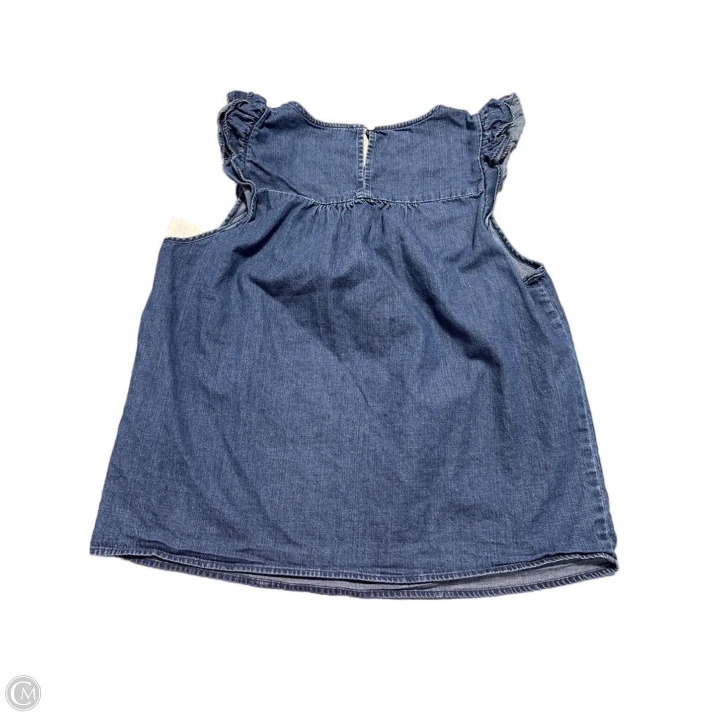Top Sleeveless By J. Crew In Blue Denim, Size: M