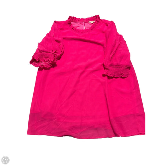 Blouse Short Sleeve By Jodifl In Pink, Size: L