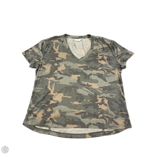 Top Short Sleeve By Cmc In Camouflage Print, Size: L