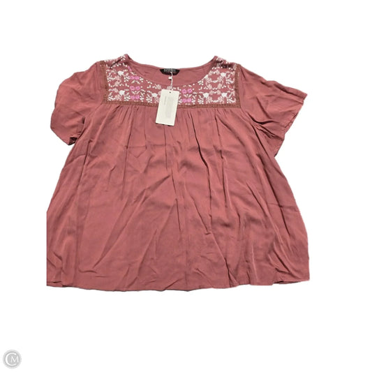 Top Short Sleeve By Cmc In Pink, Size: 18