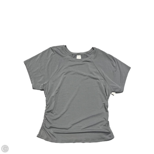 Athletic Top Short Sleeve By Athleta In Grey, Size: L