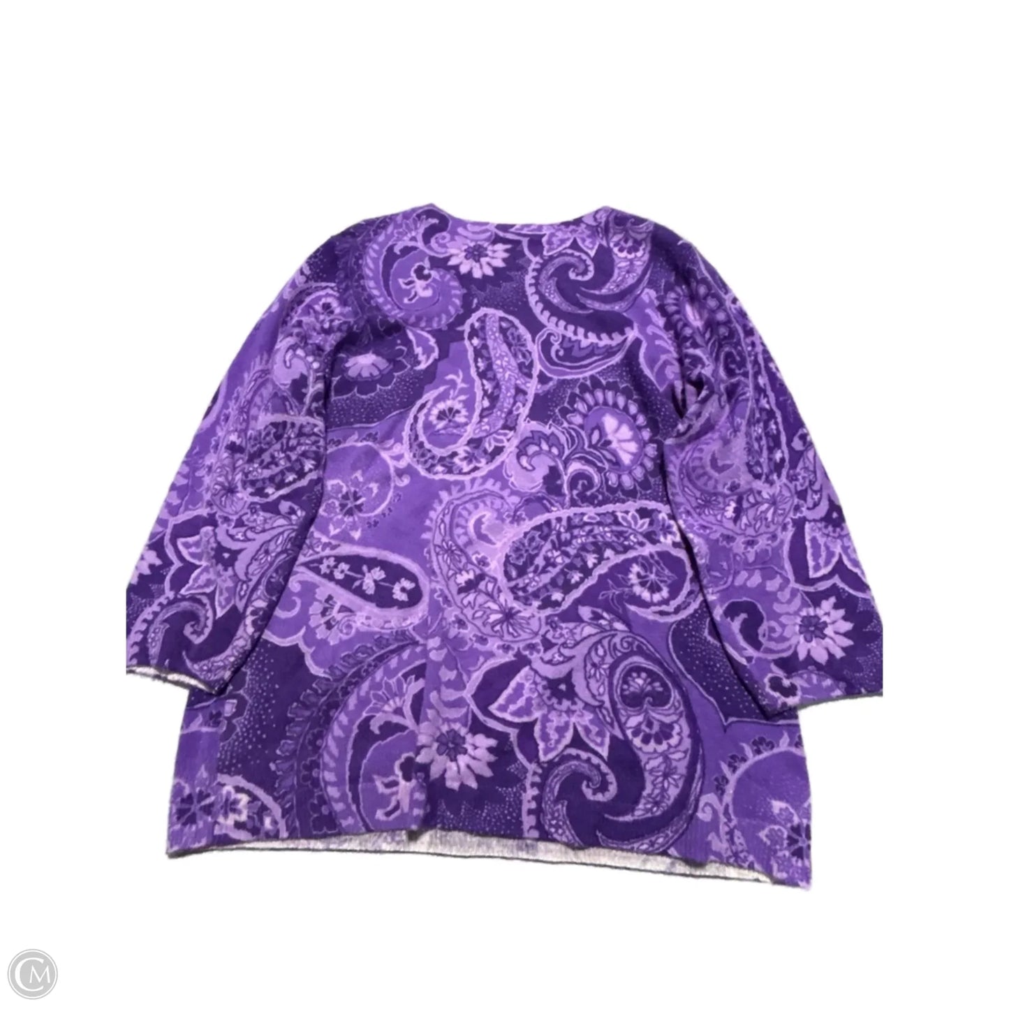 Top 3/4 Sleeve By Talbots In Purple, Size: Xl