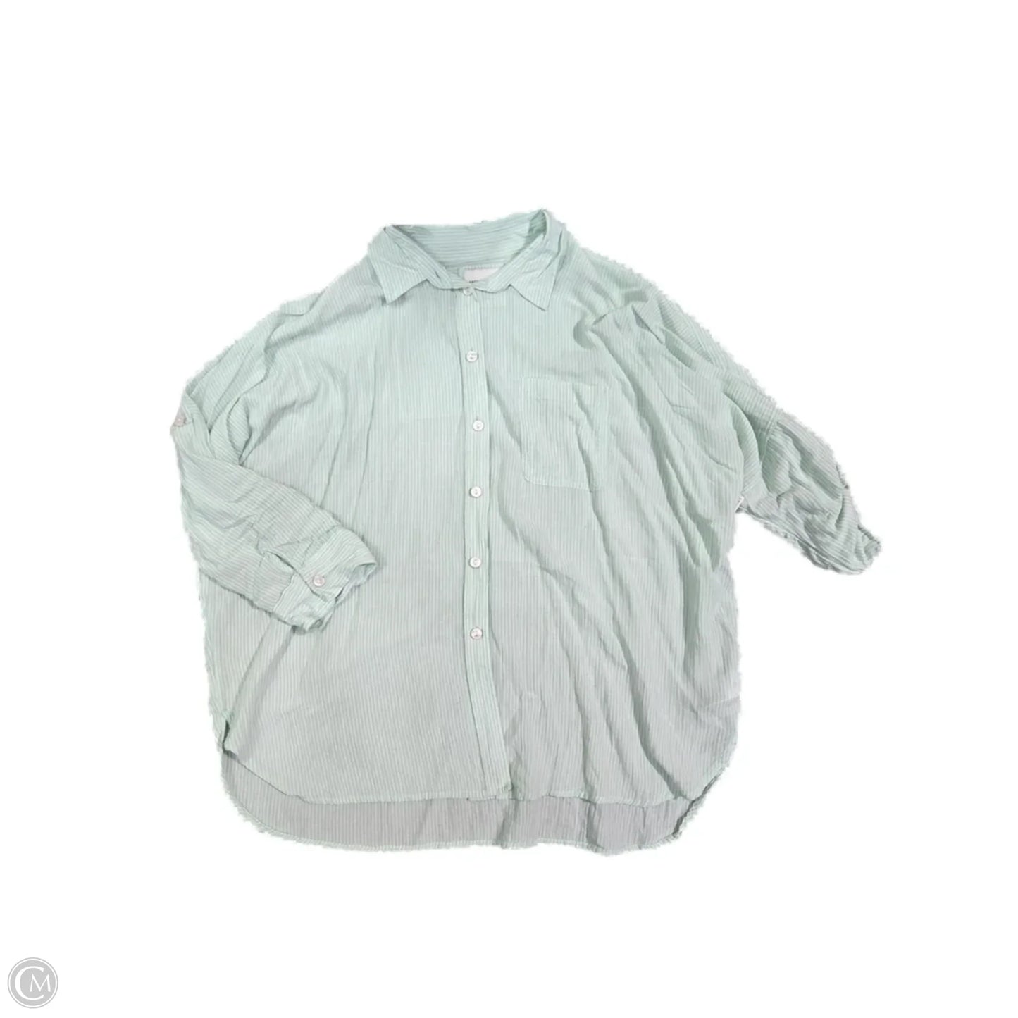 Top 3/4 Sleeve By American Eagle In Green, Size: S