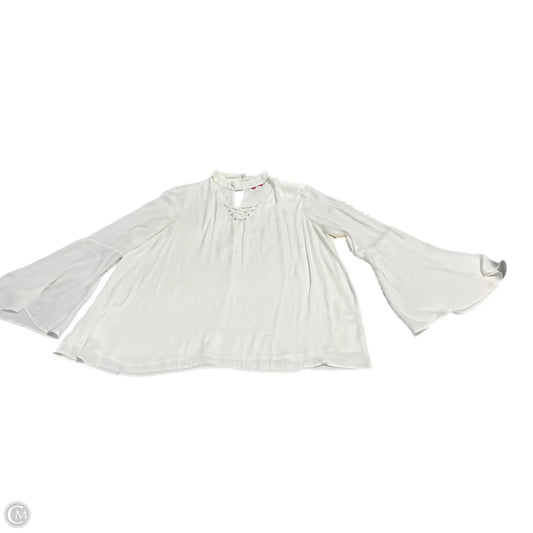 Top Long Sleeve Basic By Jennifer Lopez In White, Size: Xl