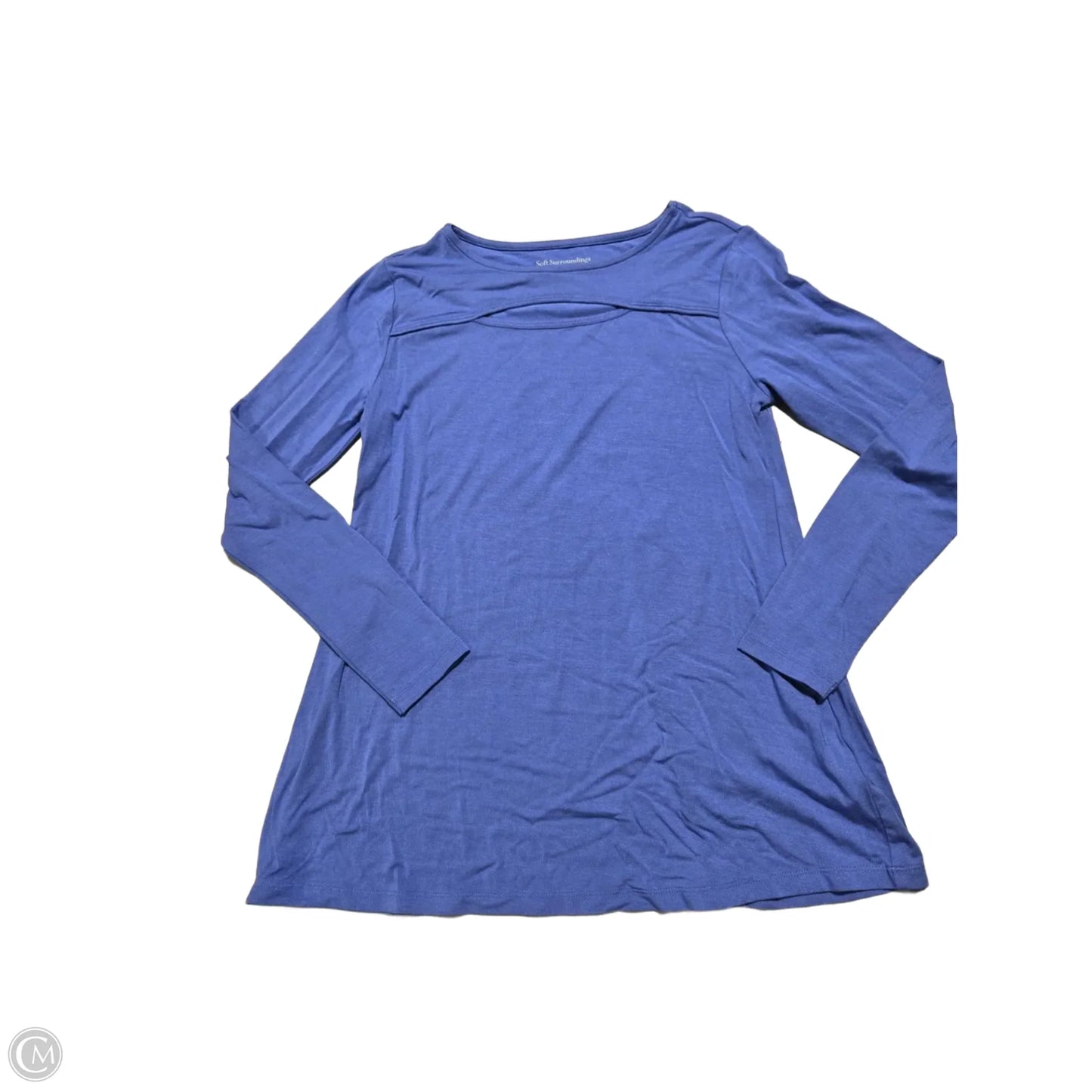 Top Long Sleeve Basic By Soft Surroundings In Blue, Size: S