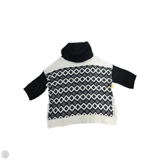 Sweater By Dkny In Black & White, Size: M
