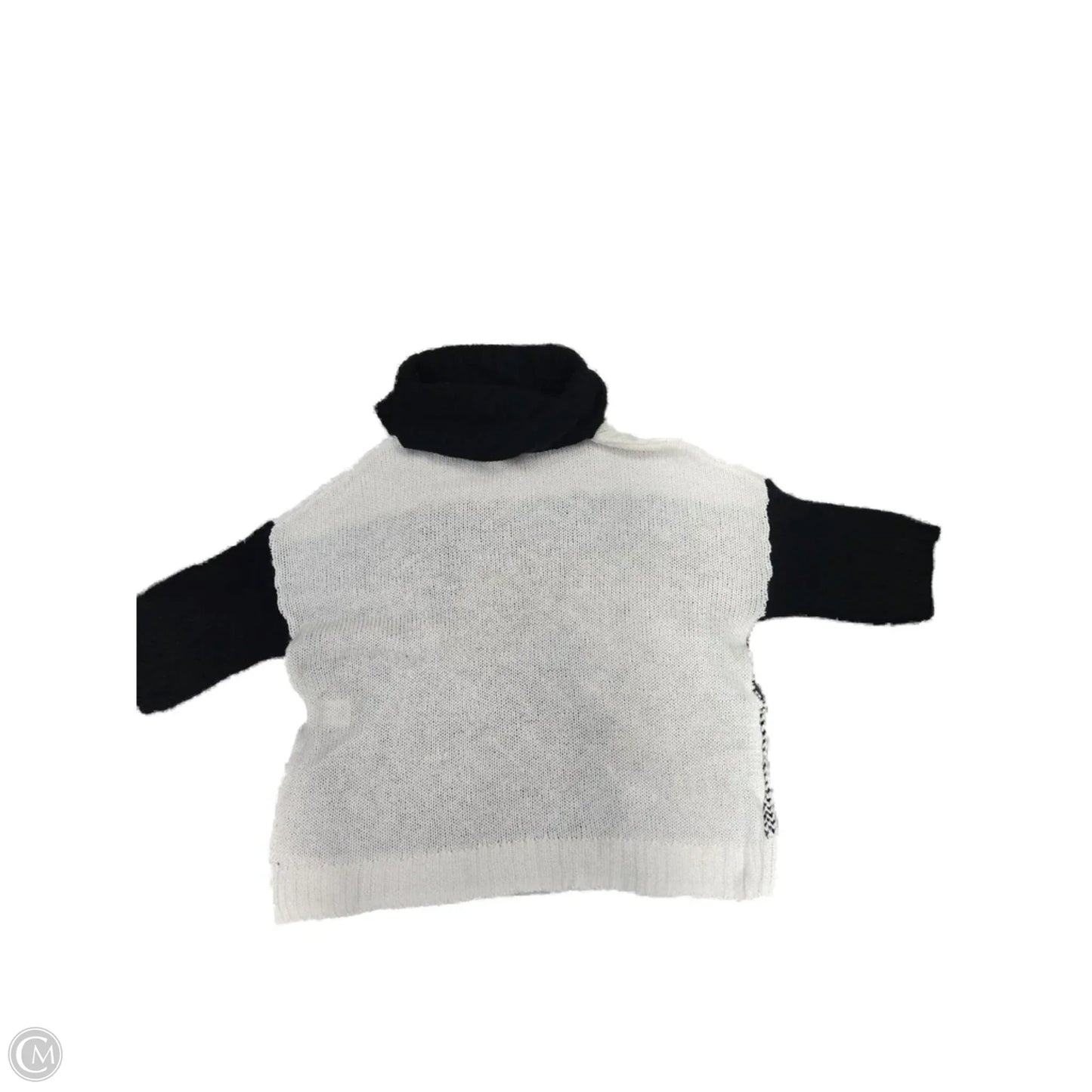 Sweater By Dkny In Black & White, Size: M