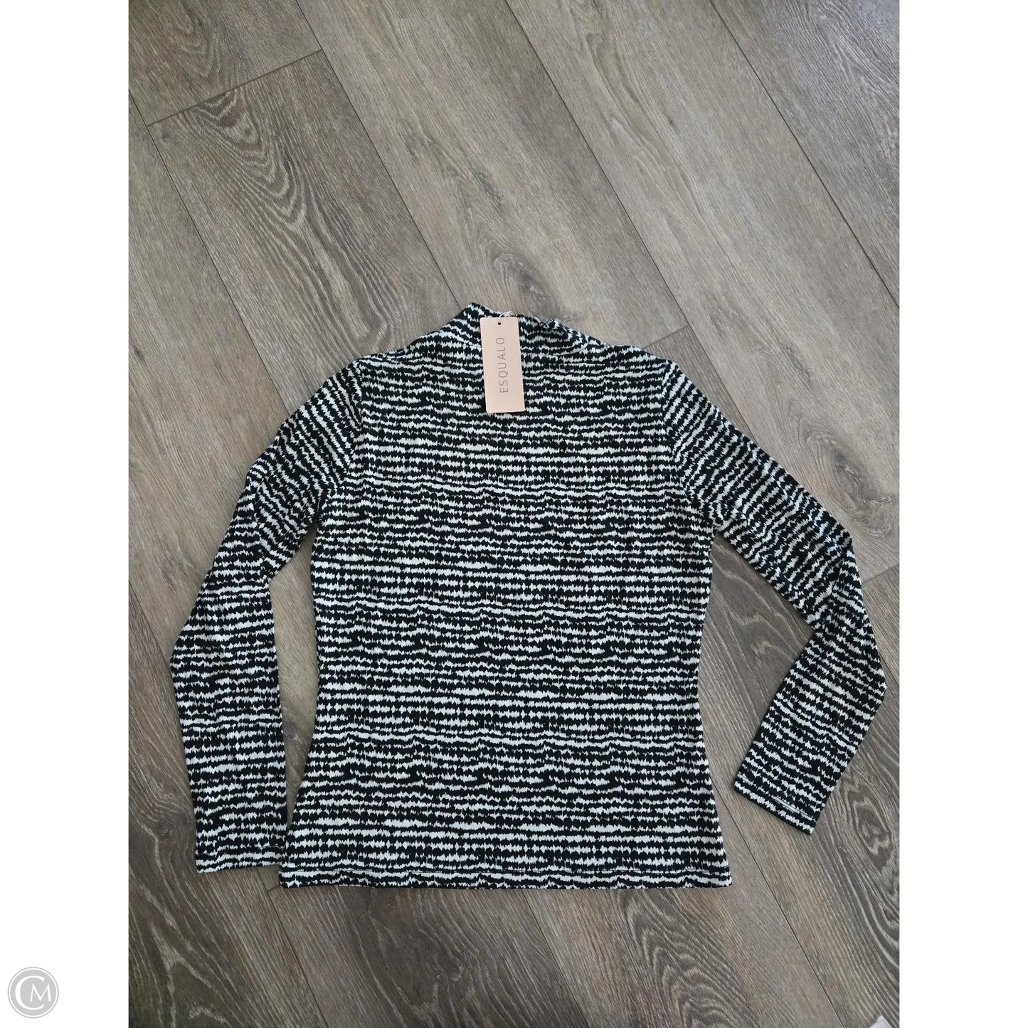 Top Long Sleeve By Cma In Black & White, Size: M