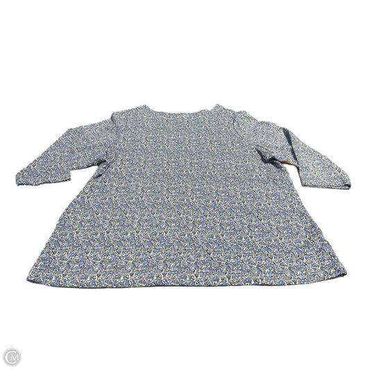 Top 3/4 Sleeve Basic By Croft And Barrow In Floral Print, Size: 2x