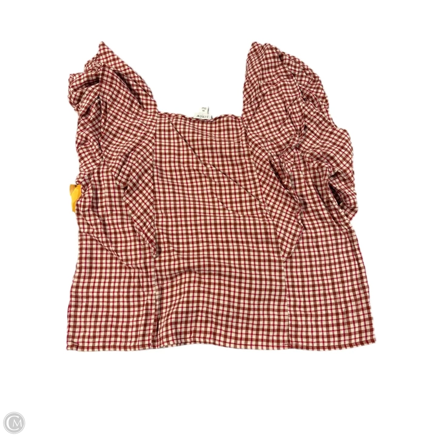 Top Long Sleeve By J. Crew In Plaid Pattern, Size: M