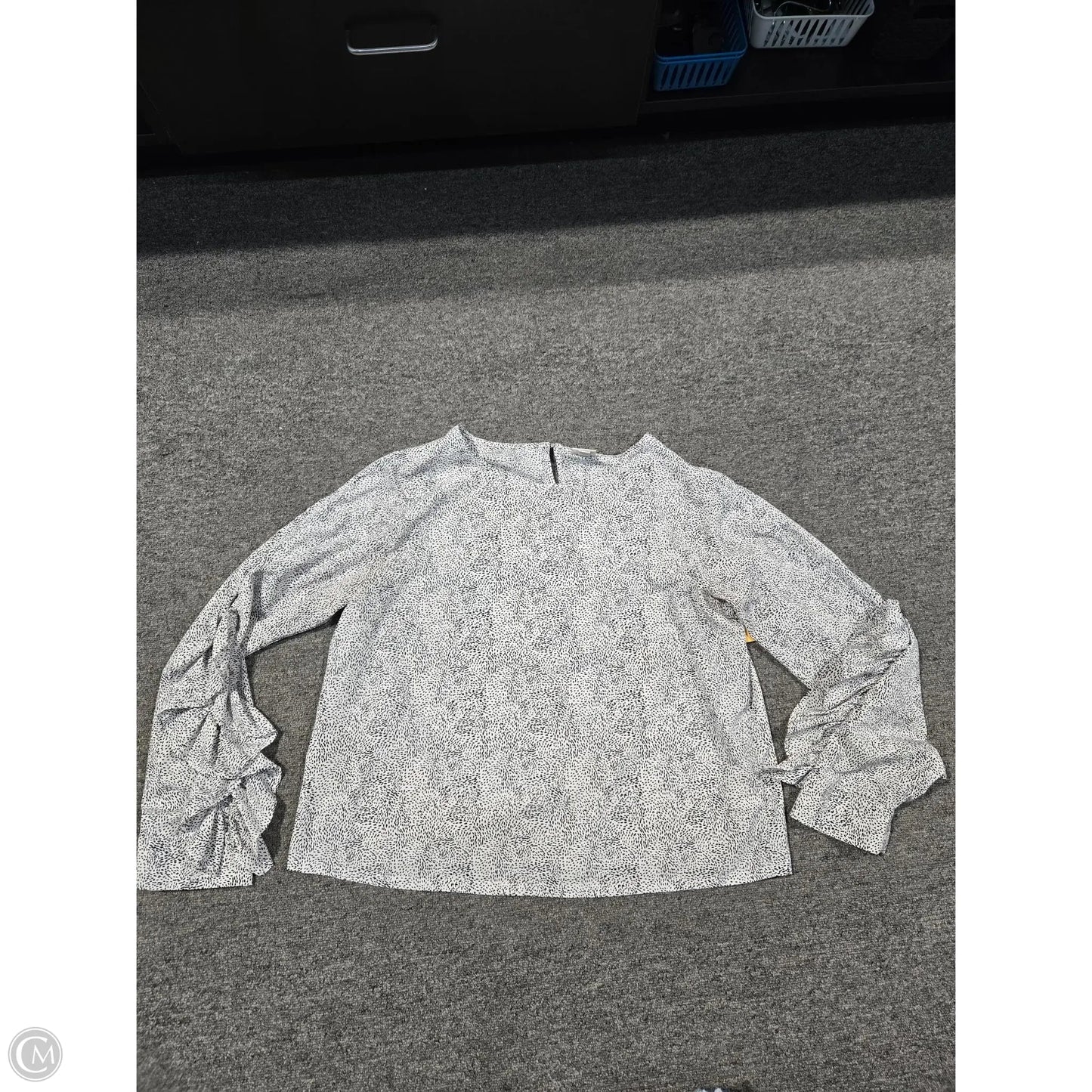 Top Long Sleeve Basic By A New Day In Black & White, Size: Xl