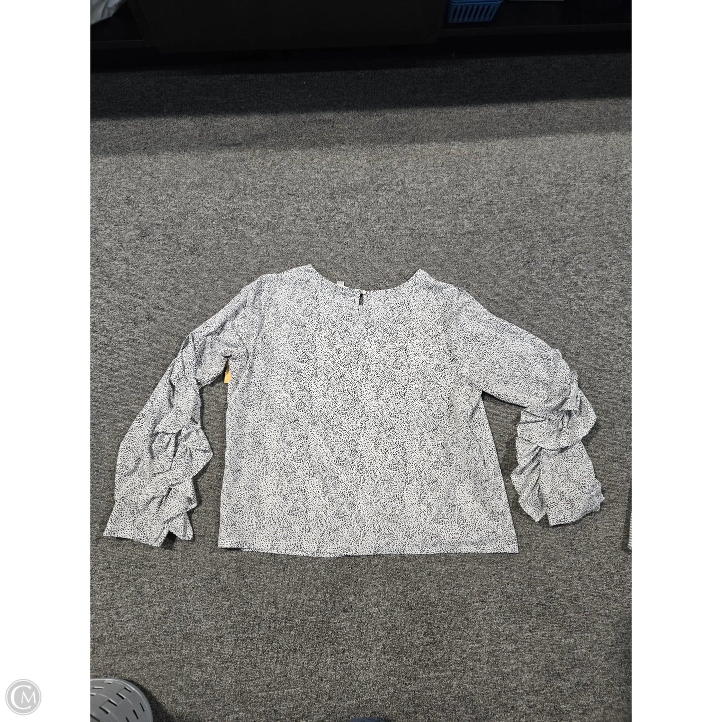 Top Long Sleeve Basic By A New Day In Black & White, Size: Xl