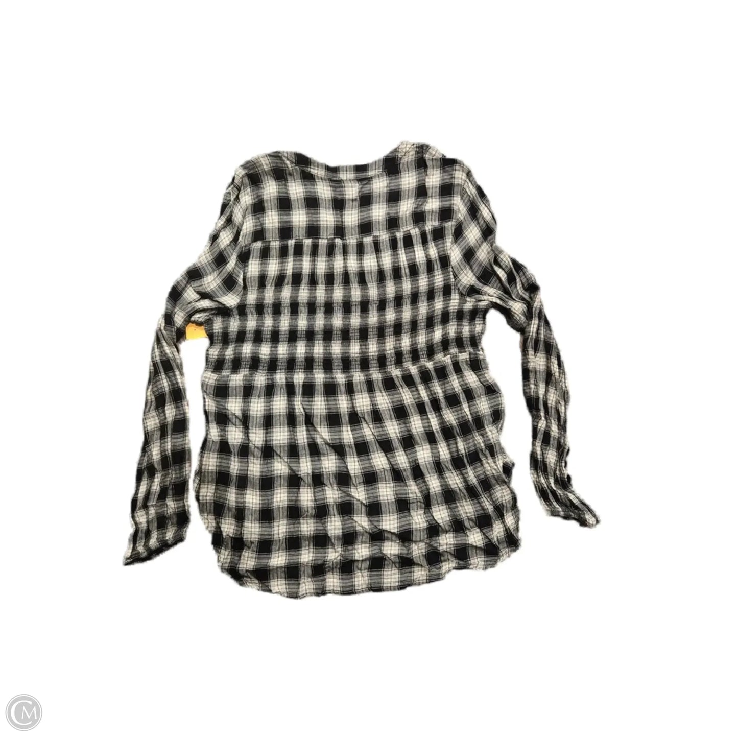 Top Long Sleeve Basic By Knox Rose In Plaid Pattern, Size: Xxl