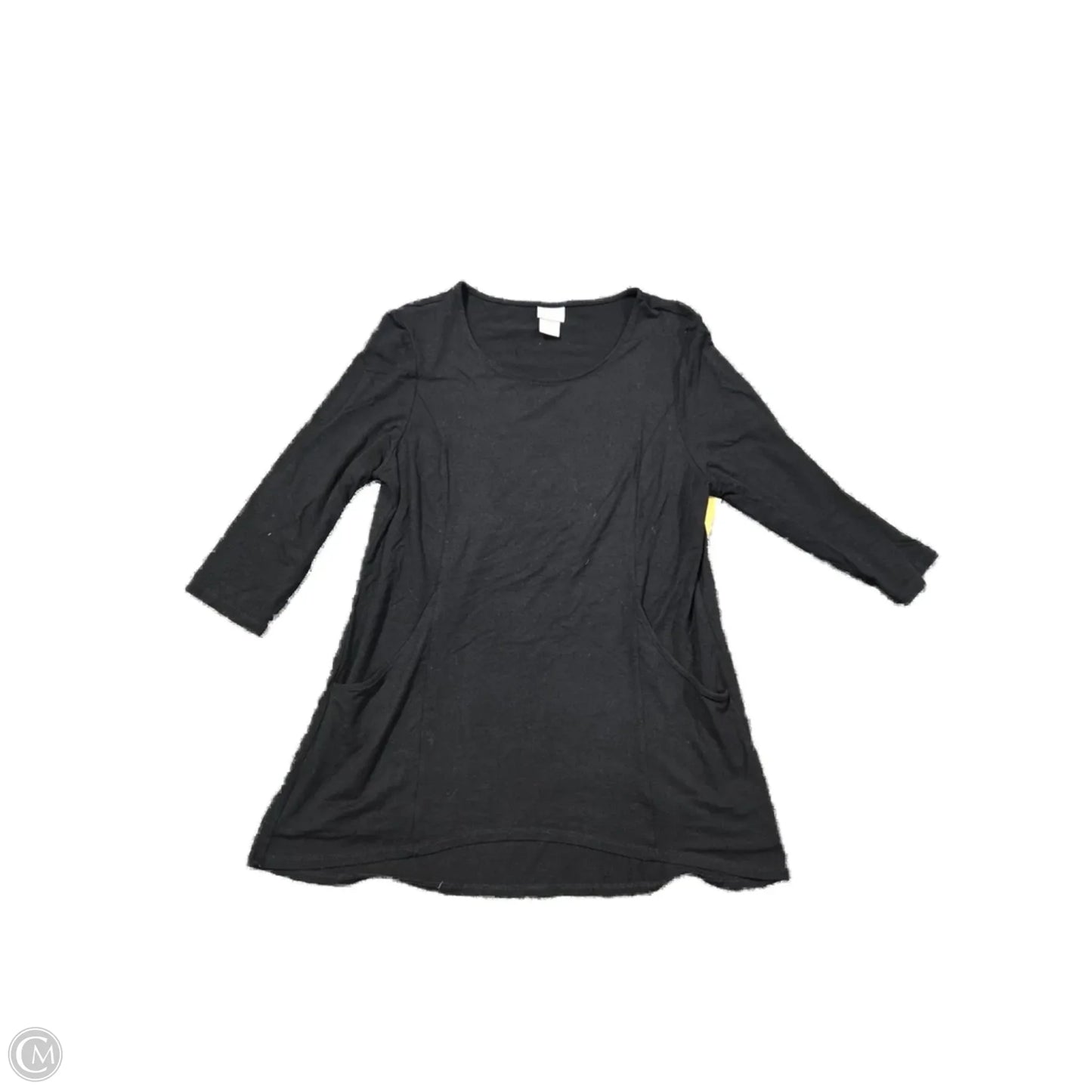 Top Long Sleeve Basic By Chicos In Black, Size: Mp