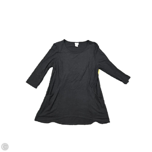 Top Long Sleeve Basic By Chicos In Black, Size: Mp