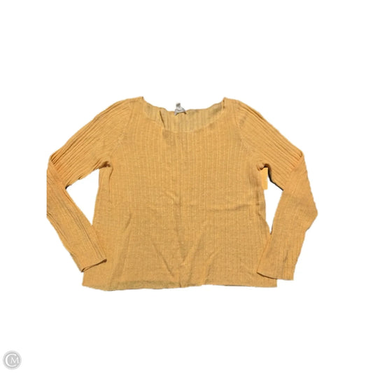 Top Long Sleeve Basic By Eileen Fisher In Orange, Size: Xs