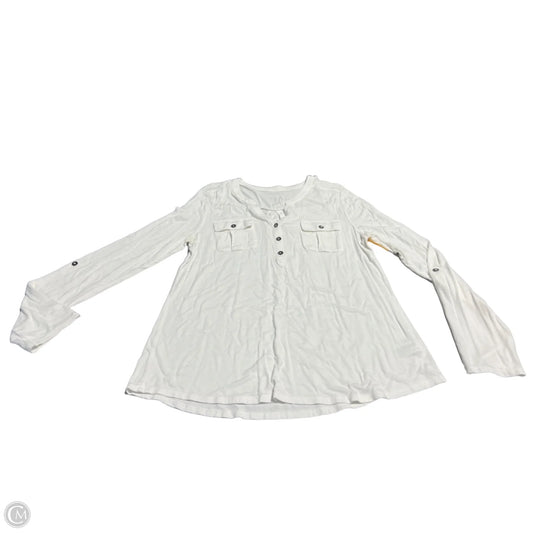 Top Long Sleeve Basic By A New Day In White, Size: L