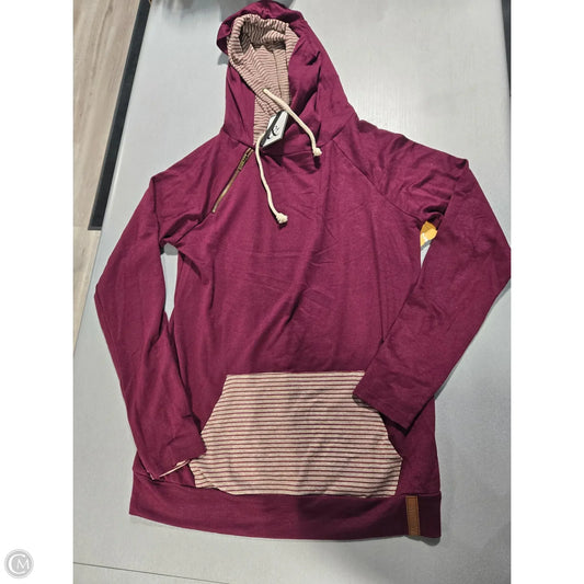 Sweatshirt Hoodie By Cme In Maroon, Size: M