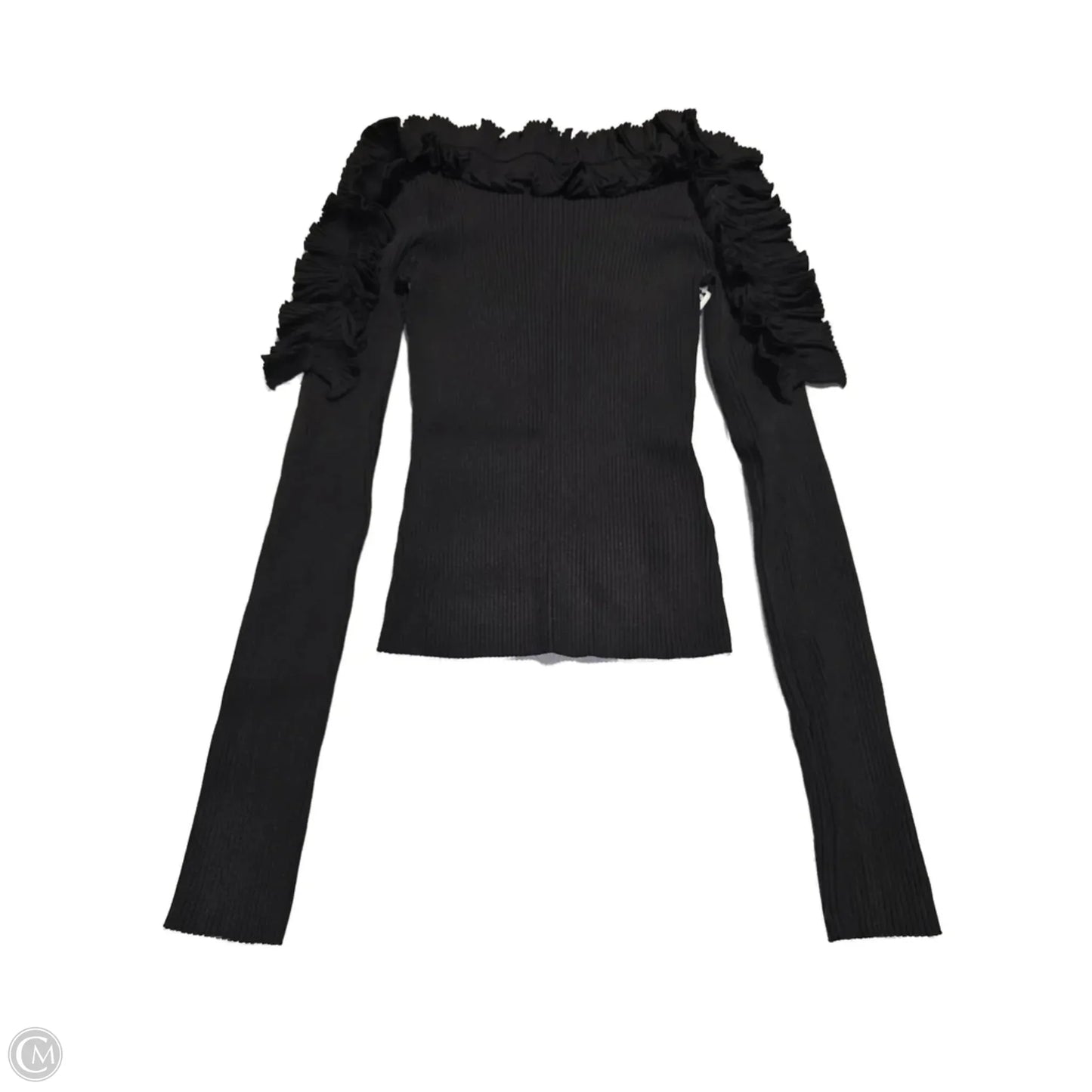 Top Long Sleeve By 7 For All Mankind In Black, Size: L