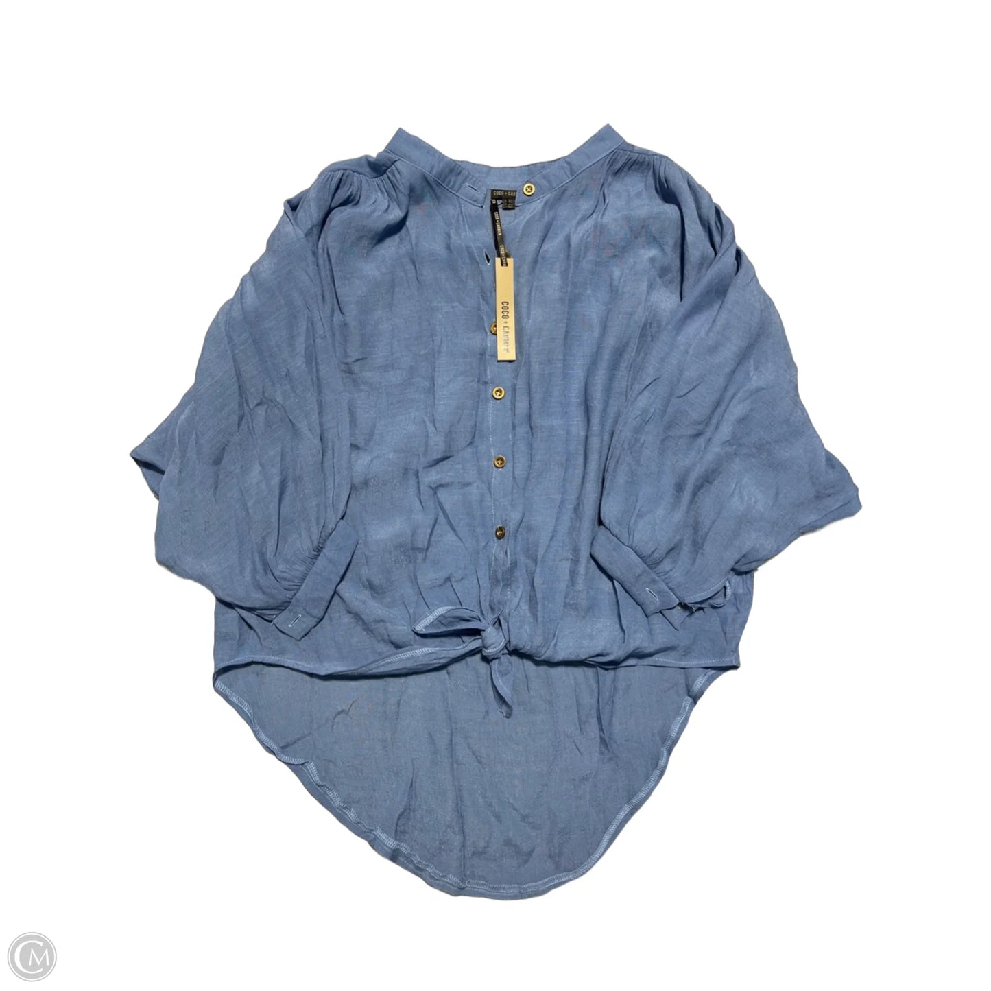 Top 3/4 Sleeve By Coco And Carmen In Blue, Size: Xl