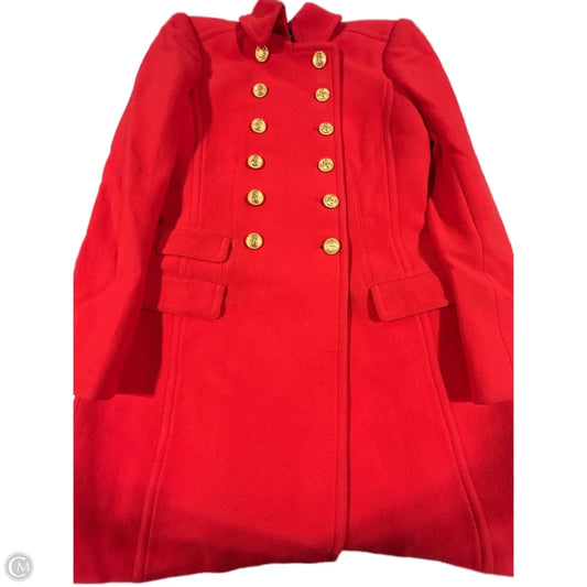 Coat Peacoat By J. Crew In Red, Size: 2