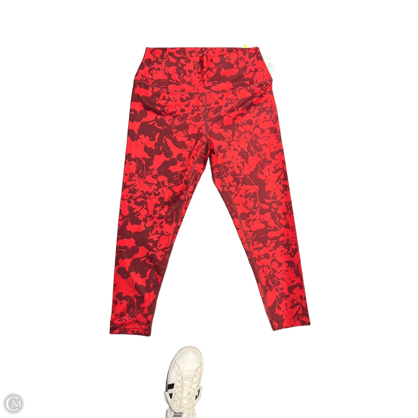 Athletic Leggings By Zella In Red, Size: L