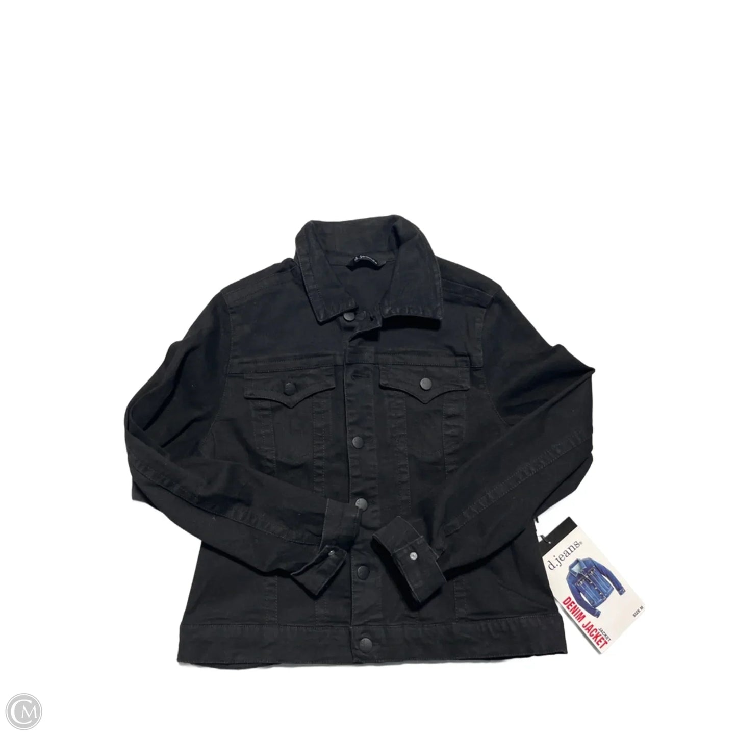 Jacket Denim By D Jeans In Black, Size: M