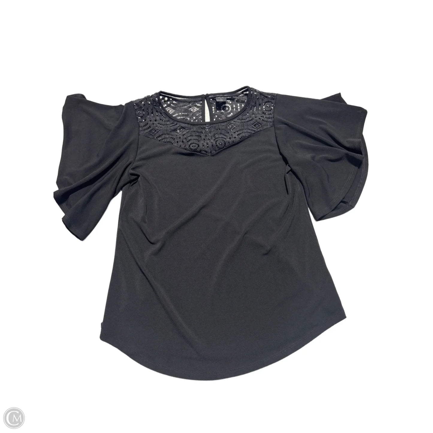 Top Short Sleeve By Worthington In Black, Size: Xs