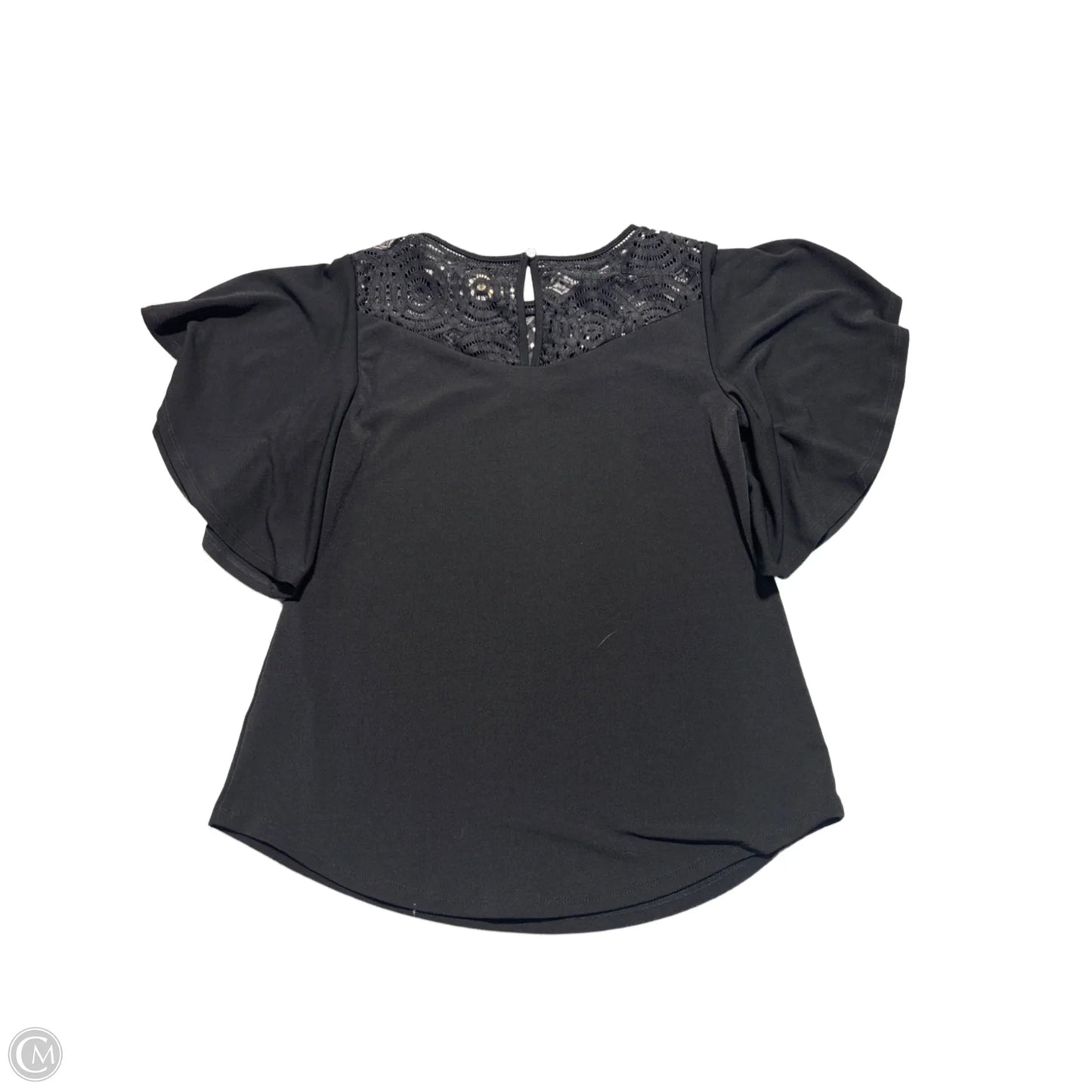 Top Short Sleeve By Worthington In Black, Size: Xs