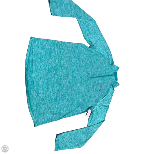 Athletic Top Long Sleeve Collar By Under Armour In Blue, Size: M