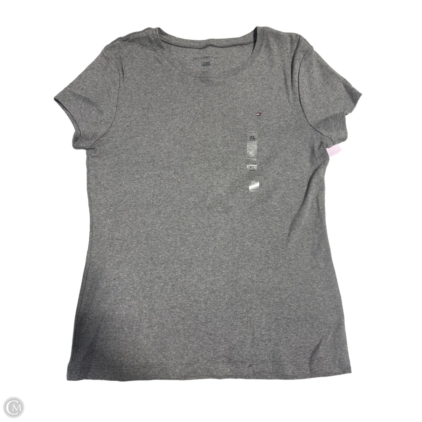 Top Short Sleeve By Tommy Hilfiger In Grey, Size: Xl