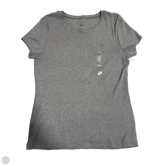 Top Short Sleeve By Tommy Hilfiger In Grey, Size: Xl