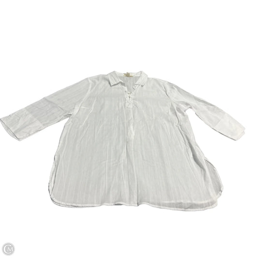 Top 3/4 Sleeve By Cmc In White, Size: Xl