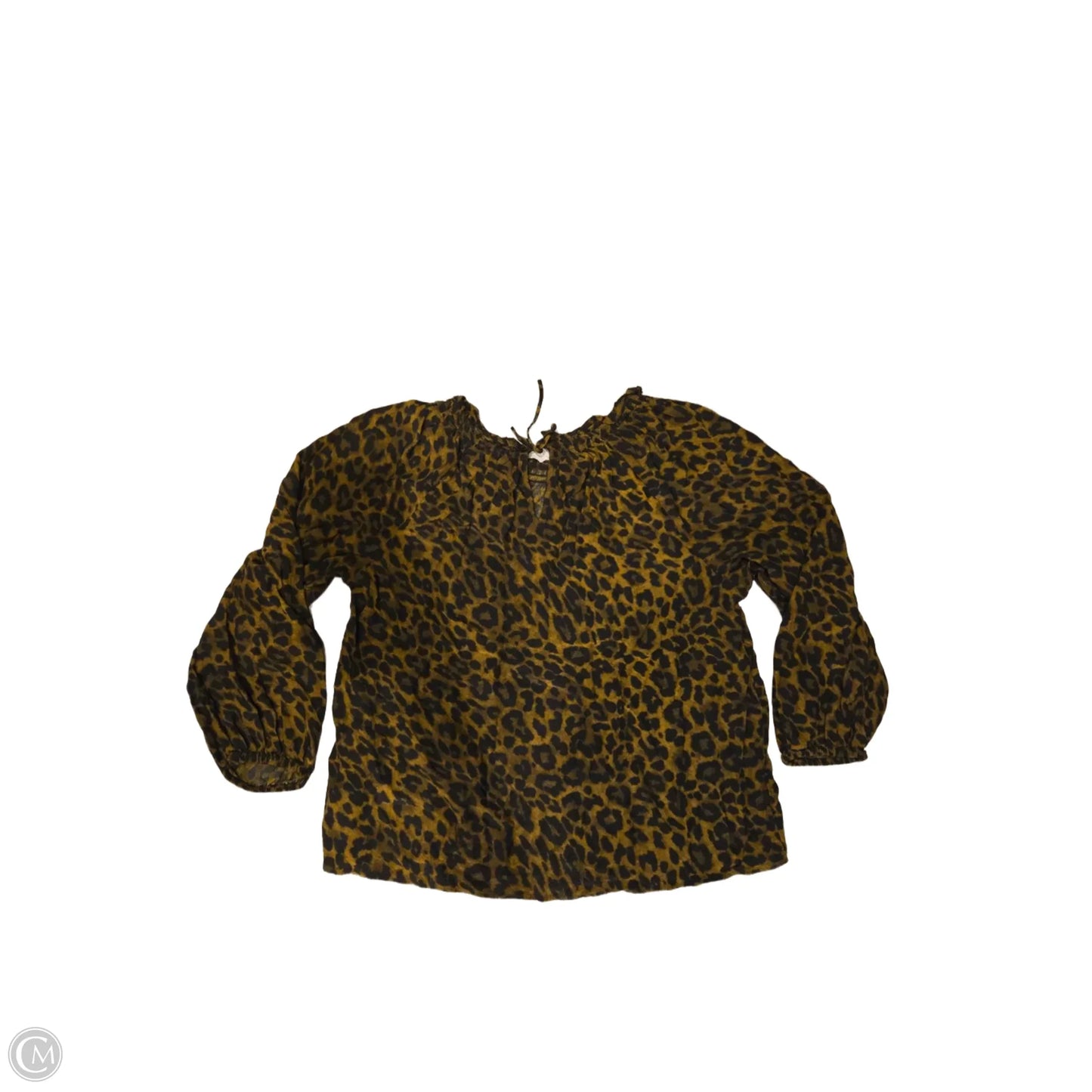 Blouse 3/4 Sleeve By Talbots In Animal Print, Size: Lp