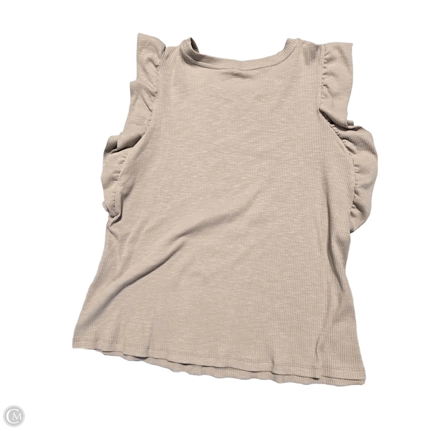 Top Sleeveless By Cato In Beige, Size: Xxl