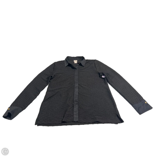 Top Long Sleeve By Chicos In Black, Size: S