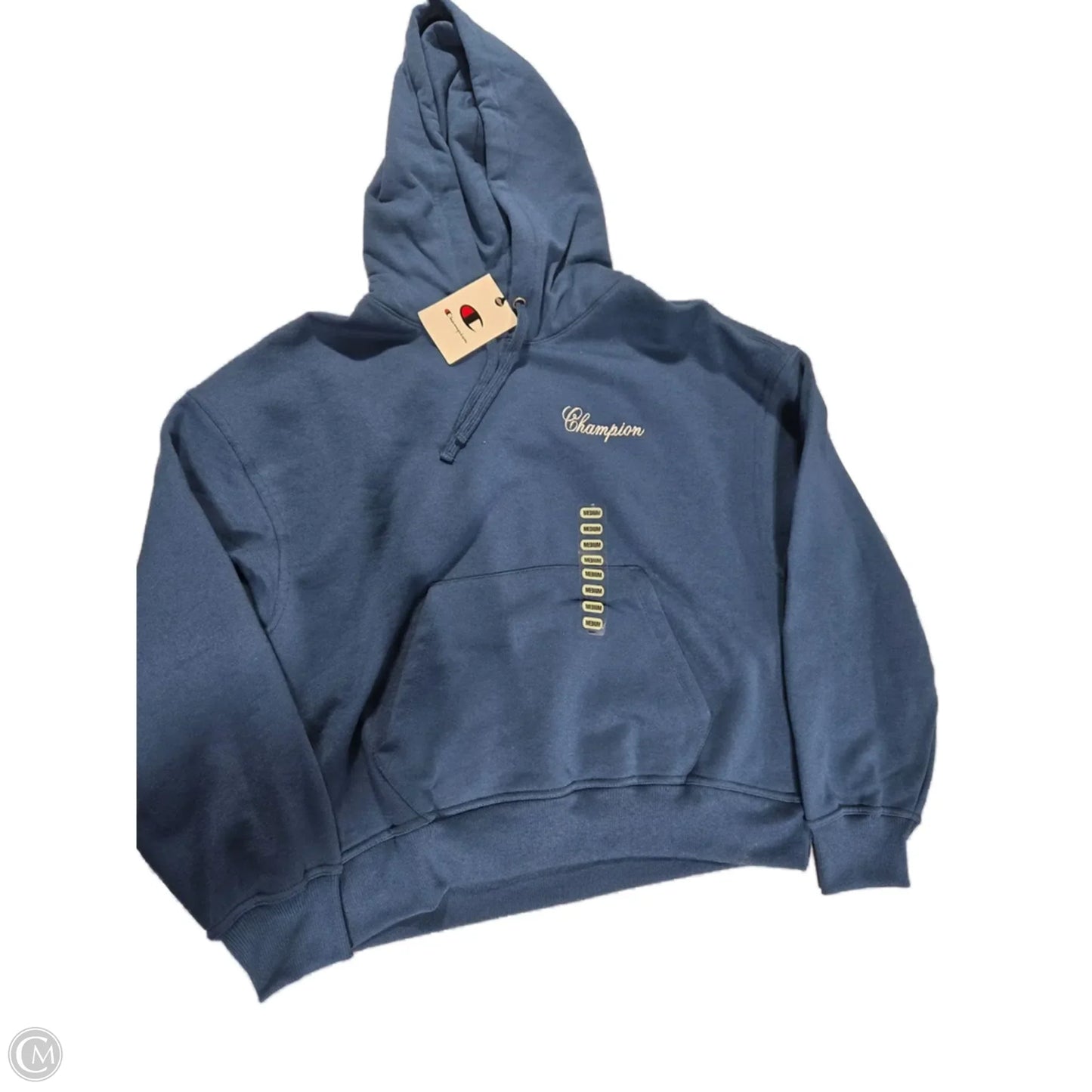 Sweatshirt Hoodie By Champion In Blue, Size: M