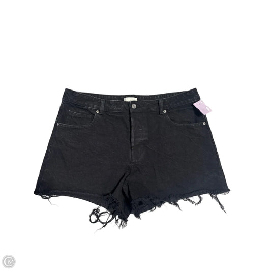 Shorts By H&m In Black Denim, Size: 14
