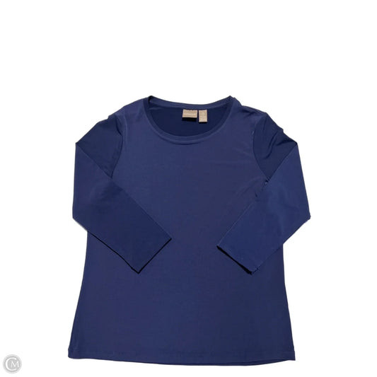 Top 3/4 Sleeve Basic By Chicos In Navy, Size: S