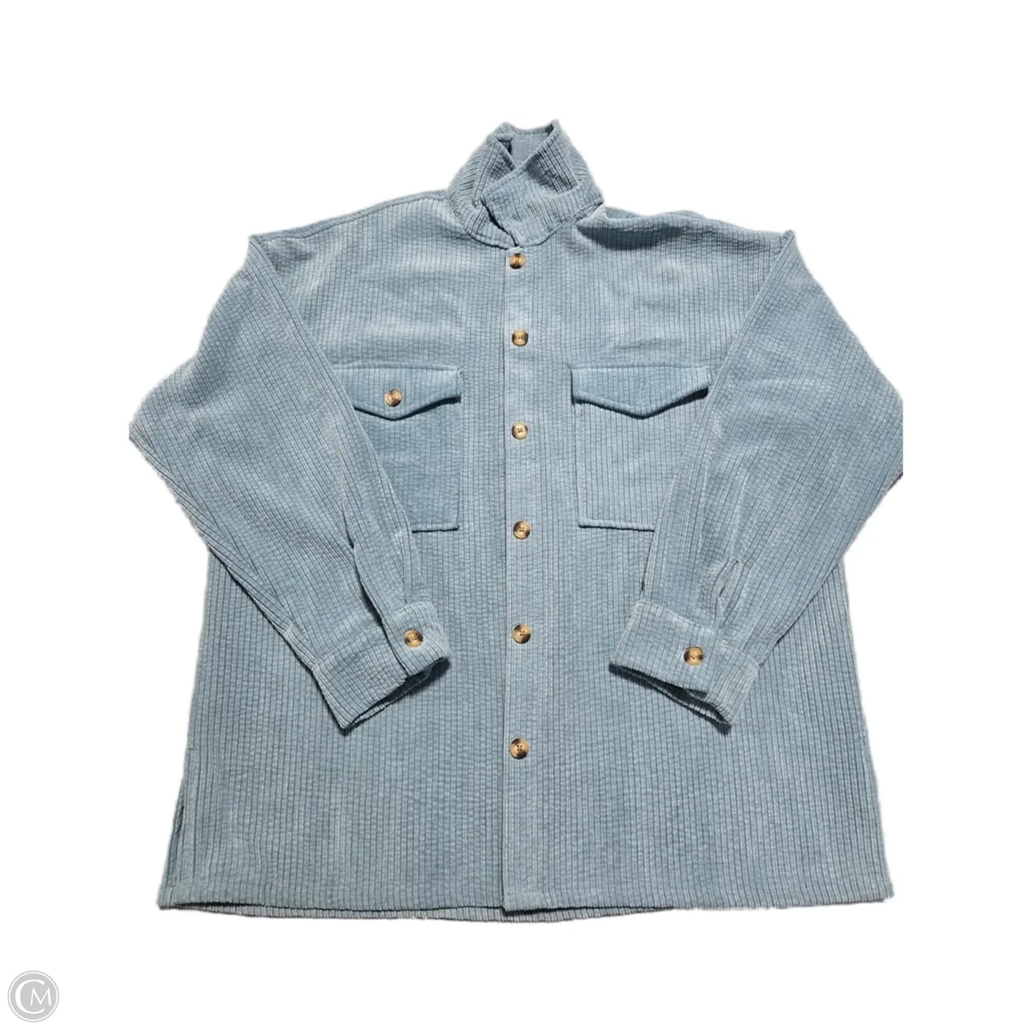 Top Long Sleeve By Forever 21 In Blue, Size: M