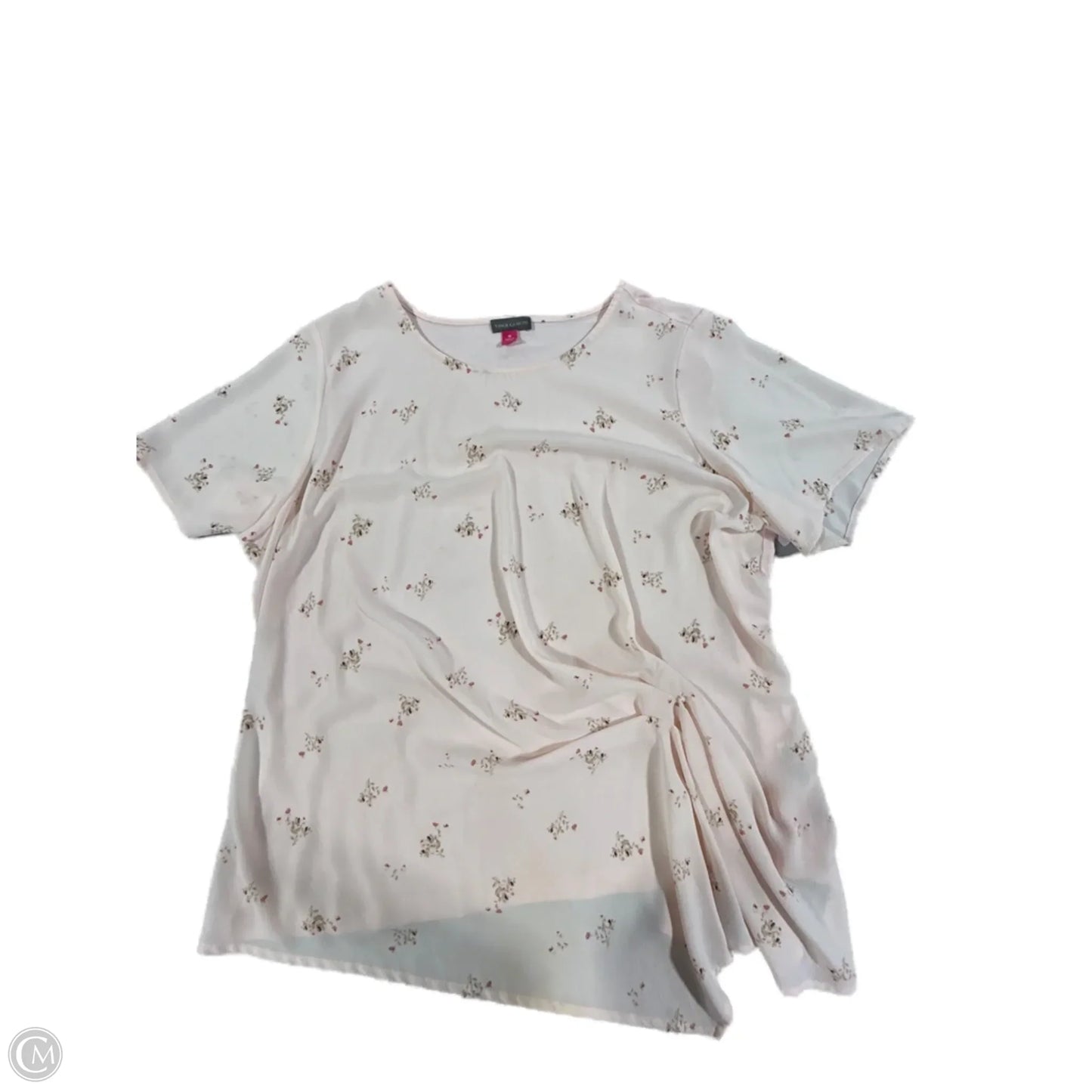 Blouse Short Sleeve By Vince Camuto In Pink, Size: 1x