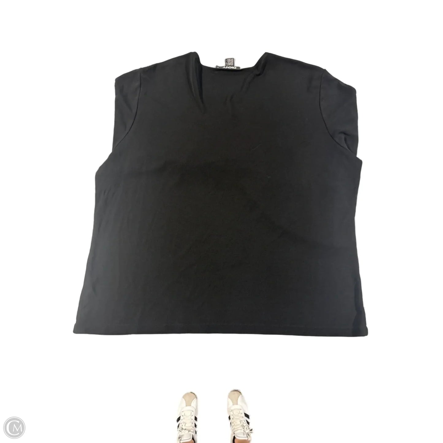 Top 3/4 Sleeve By Dkny In Black, Size: 2x