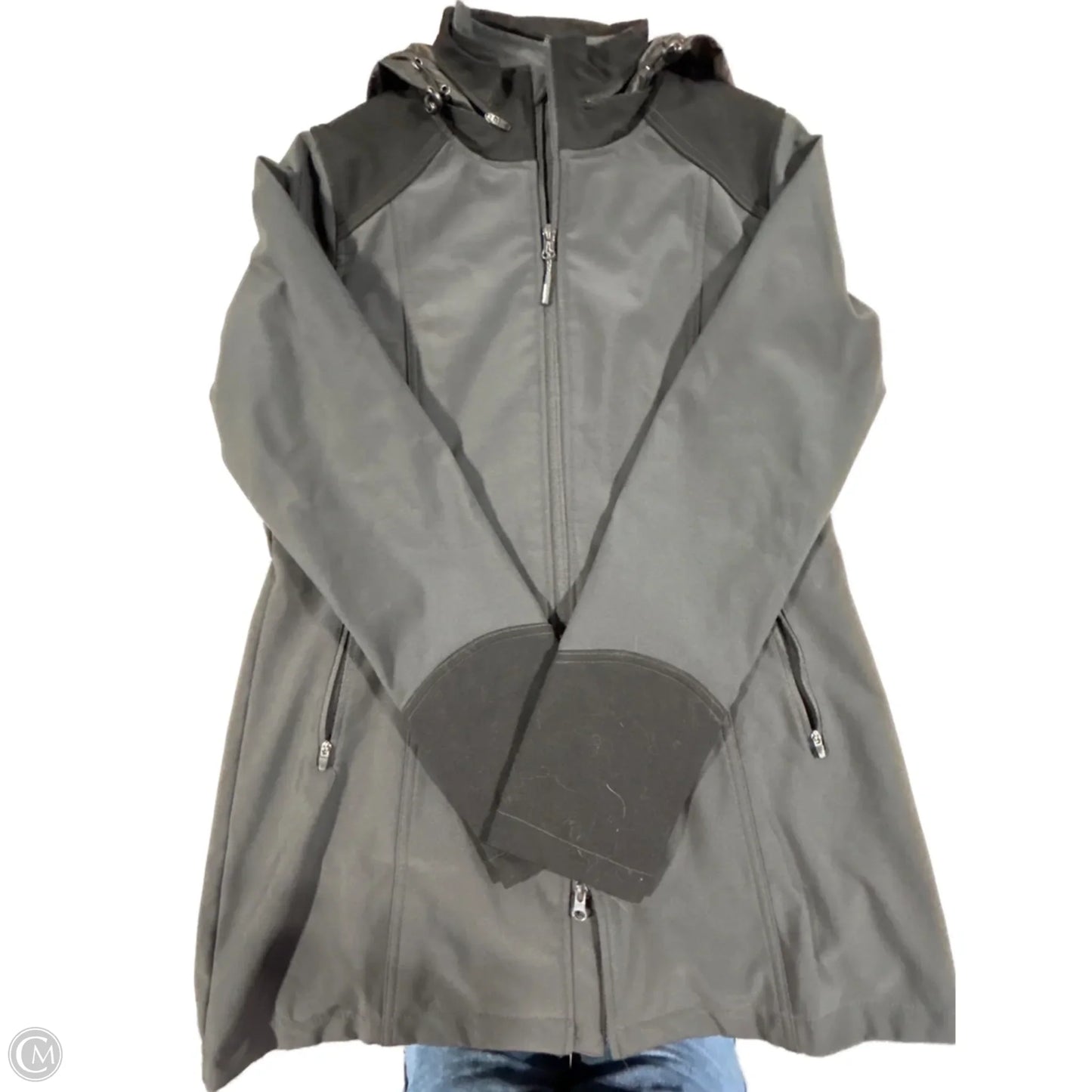 Coat Raincoat By Mondetta In Grey, Size: Xl